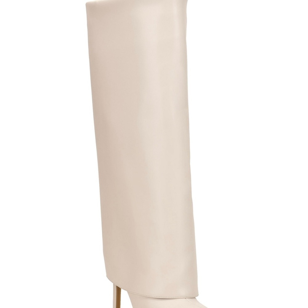 Elegant Cream Heeled Boots